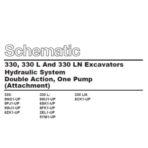 Cat 330 330 L & 330 LN Excavators Hydraulic System Double Action One Pump (Attachment) Manual - PDF DOWNLOAD