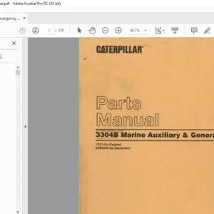 Cat 3304B Marine Auxiliary & Generator Set Parts Manual - PDF DOWNLOAD