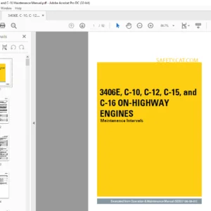 Cat 3406E C-10 C-12 C-15 & C-16 On-Highway Engine Maintenance Manual - PDF DOWNLOAD