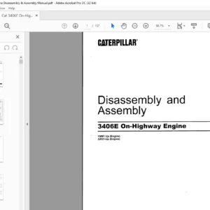Cat 3406E On-Highway Engine Disassembly & Assembly Manual - PDF DOWNLOAD