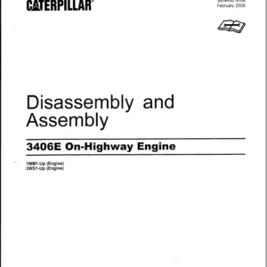 Cat 3406E On-Highway Engine Disassembly & Assembly Manual - PDF DOWNLOAD