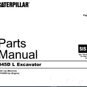 Cat 345D L Excavator Parts Manual - PDF DOWNLOAD