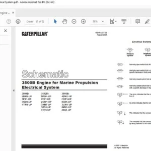 Cat 3500B Engine for Marine Propulsion Electrical System Schematic Manual - PDF DOWNLOAD