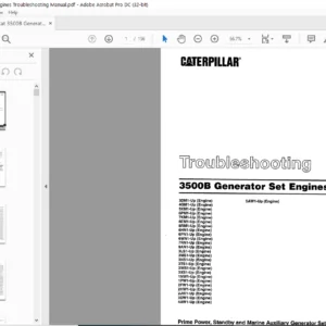 Cat 3500B Generator Set Engines Troubleshooting Manual - PDF DOWNLOAD