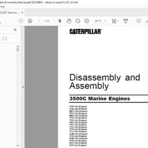 Cat 3500C Marine Engines Disassembly & Assembly Manual - PDF DOWNLOAD