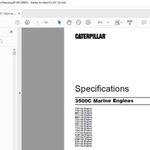 Cat 3500C Marine Engines Specifications Manual - PDF DOWNLOAD