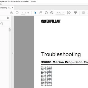 Cat 3500C Marine Propulsion Engines Troubleshooting Manual - PDF DOWNLOAD