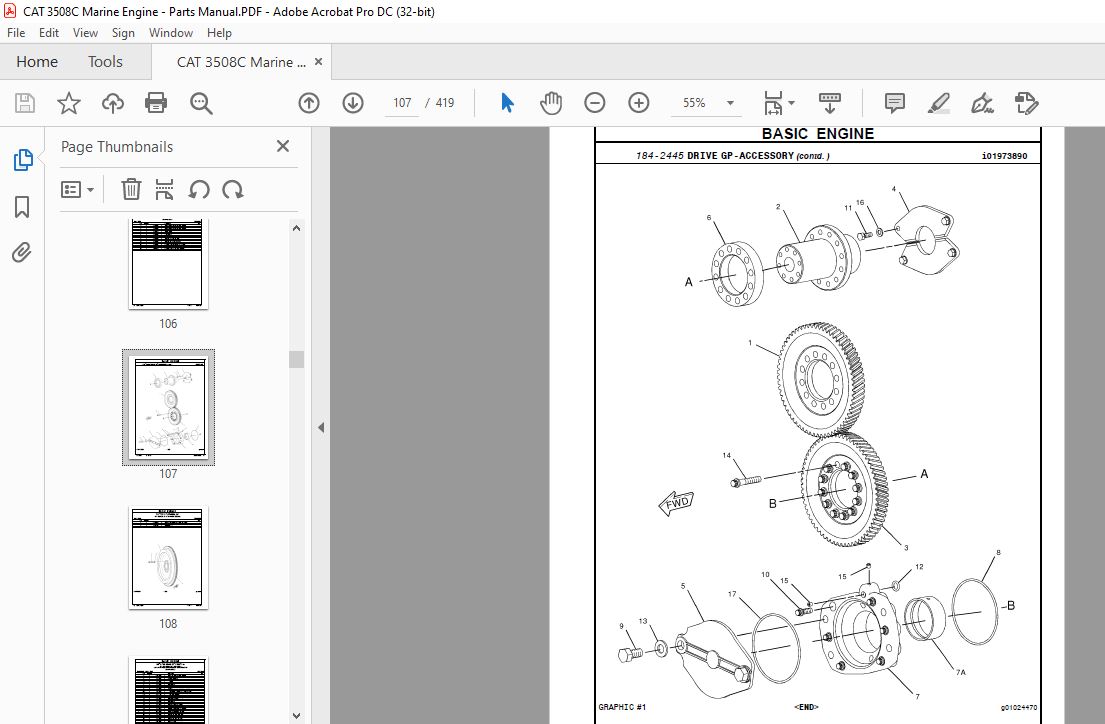 Cat 3508C Marine Engine Parts Manual - PDF DOWNLOAD - HeyDownloads ...