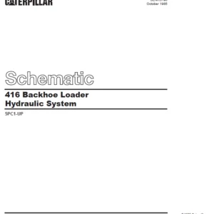 Cat 416 Backhoe Loaders Hydraulic System Schematic Manual - PDF DOWNLOAD
