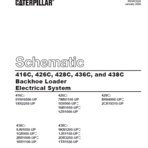 Cat 416C 426C 428C 436C & 438C Backhoe Loader Electrical System Schematic Manual - PDF DOWNLOAD