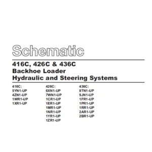 Cat 416C 426C 428C 436C Backhoe Loader Hydraulic & Steering System Schematic Manual - PDF DOWNLOAD