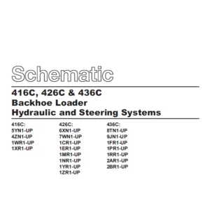Cat 416C 426C & 436C Backhoe Loader Hydraulic & Steering System Schematic Manual - PDF DOWNLOAD