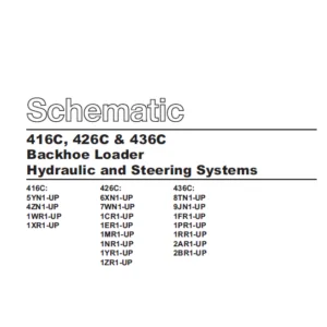 Cat 416C 426C & 436C Backhoe Loader Hydraulic & Steering Systems Schematic Manual - PDF DOWNLOAD