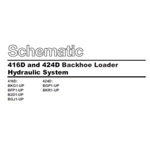 Cat 416D & 424D Backhoe Loader Hydraulic System Schematic Manual Vol 1 & 2 - PDF DOWNLOAD