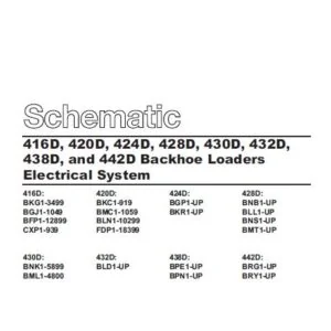 Cat 416D-BKG Backhoe Loader Electrical + Hydraulic System Manual - PDF DOWNLOAD