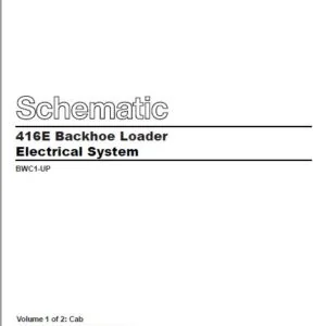 Cat 416E Backhoe Loader Electrical System Manual - PDF DOWNLOAD