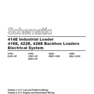 Cat 416E-CBD Backhoe Loader Electrical + Hydraulic System Manual - PDF DOWNLOAD