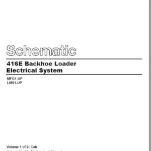 Cat 416E-LMS Backhoe Loader Electrical + Hydraulic System Schematic Manual - PDF DOWNLOAD