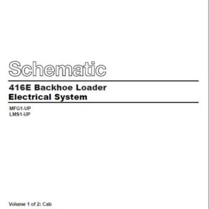Cat 416E-MFG Backhoe Loader Electrical + Hydraulic System Schematic Manual - PDF DOWNLOAD