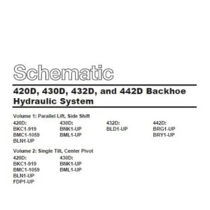 Cat 420D-BKC Backhoe Loader Electrical + Hydraulic System Schematic Manual - PDF DOWNLOAD