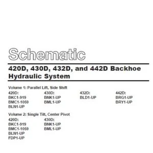 Cat 420D-BLN Backhoe Loader Electrical + Hydraulic System Schematic Manual - PDF DOWNLOAD