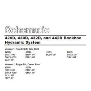 Cat 420D-FDP Backhoe Loader Electrical + Hydraulic System Schematic Manual - PDF DOWNLOAD