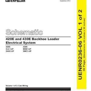 Cat 420E-DJL Backhoe Loader Electrical + Hydraulic System Schematic Manual - PDF DOWNLOAD