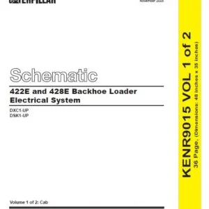 Cat 422E-DSK Backhoe Loader Electrical + Hydraulic System Schematic Manual - PDF DOWNLOAD