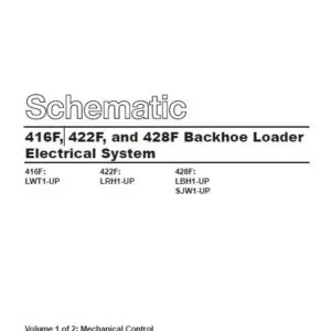 Cat 422F-LRH Backhoe Loader Electrical + Hydraulic System Schematic Manual - PDF DOWNLOAD