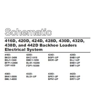 Cat 424D-BGP Backhoe Loader Hydraulic + Electrical System Schematic Manual - PDF DOWNLOAD