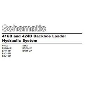 Cat 424D-BKR Backhoe Loader Electrical + Hydraulic System Schematic Manual - PDF DOWNLOAD