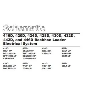 Cat 424D-CJZ Backhoe Loader Electrical + Hydraulic System Schematic Manual - PDF DOWNLOAD