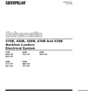 Cat 426B-6KL Backhoe Loader Hydraulic + Electrical System Schematic Manual - PDF DOWNLOAD