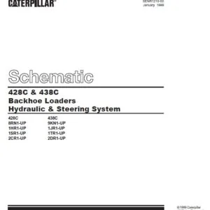 Cat 428C-2CR Backhoe Loader Electrical + Hydraulic System Schematic Manual - PDF DOWNLOAD