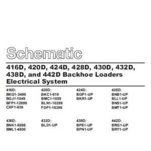 Cat 428D-BLL Backhoe Loader Electrical + Hydraulic System Schematic Manual - PDF DOWNLOAD