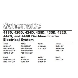 Cat 428D-MBM Backhoe Loader Electrical + Hydraulic System Schematic Manual - PDF DOWNLOAD