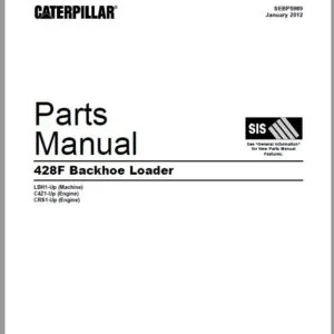 Cat 428F Backhoe Loader Parts Manual - PDF DOWNLOAD
