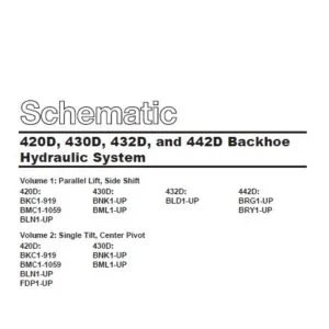 Cat 430D-BNK Backhoe Loader Hydraulic + Electrical System Schematic Manual - PDF DOWNLOAD