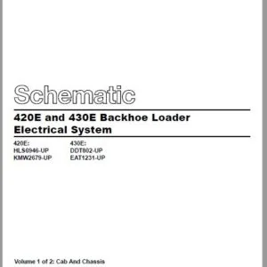Cat 430E-DDT Backhoe Loader Electrical + Hydraulic System Schematic Manual - PDF DOWNLOAD
