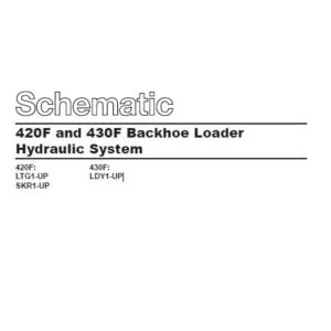 Cat 430F-LDY Backhoe Loader Electrical + Hydraulic System Schematic Manual - PDF DOWNLOAD
