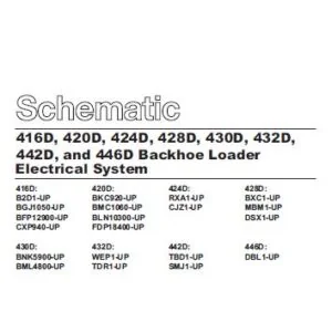 Cat 432D-TDR Backhoe Loader Electrical + Hydraulic System Schematic Manual - PDF DOWNLOAD