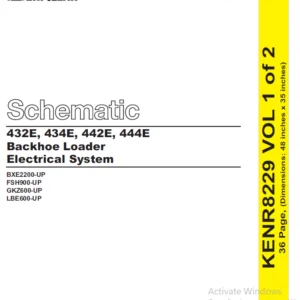 Cat 432E 434E 442E & 444E Backhoe Loader Electrical System Schematic Manual - PDF DOWNLOAD