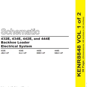 Cat 432E 434E 442E & 444E Backhoe Loader Electrical System Schematic Manual - PDF DOWNLOAD