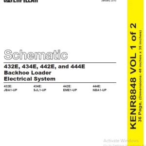Cat 432E 434E 442E & 444E Backhoe Loader Electrical System Schematic Manual - PDF DOWNLOAD