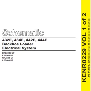 Cat 432E 434E 442E & 444E Backhoe Loader Electrical System Schematic Manual - PDF DOWNLOAD