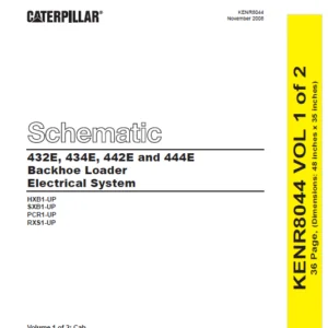 Cat 432E 434E 442E & 444E Backhoe Loader Hydraulic + Electrical System Schematic Manual - PDF DOWNLOAD