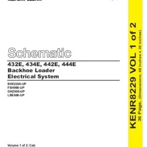 Cat 432E-BXE Backhoe Loader Electrical + Hydraulic System Schematic Manual - PDF DOWNLOAD