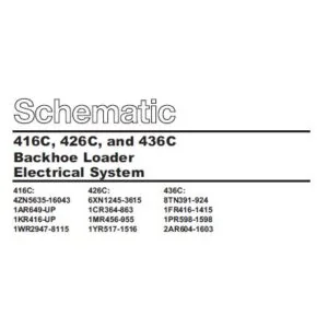 Cat 436C-1PR Backhoe Loader Electrical + Hydraulic System Schematic Manual - PDF DOWNLOAD