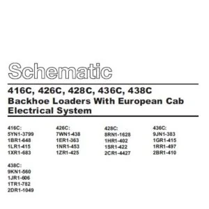 Cat 436C-2BR Backhoe Loader Electrical + Hydraulic System Schematic Manual - PDF DOWNLOAD