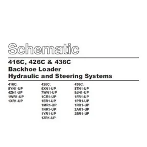 Cat 436C-8TN Backhoe Loader Electrical + Hydraulic & Steering System Schematic Manual - PDF DOWNLOAD